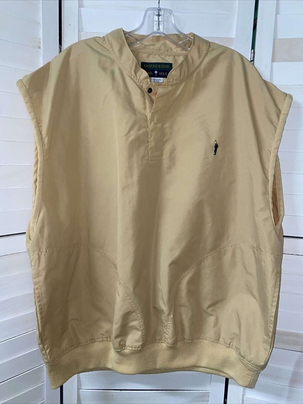 Eagles Ridge 19th Hole Khaki Beige Pullover Golf Vest Men’s X-Large